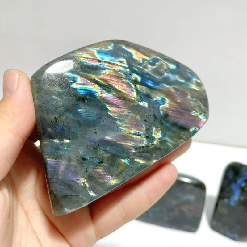 12 Pieces Large Beautiful Polished Purple Blue Labradorite Free Form - Image 4