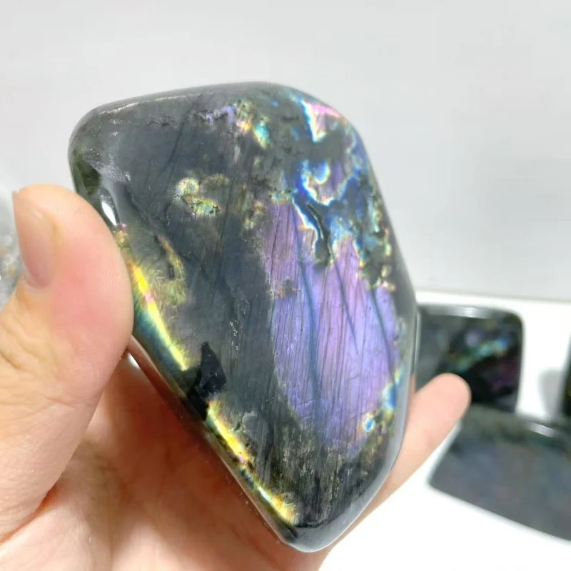 12 Pieces Large Beautiful Polished Purple Blue Labradorite Free Form - Image 5
