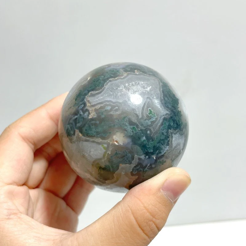 13 Pieces Beautiful Moss Agate Spheres - Image 3