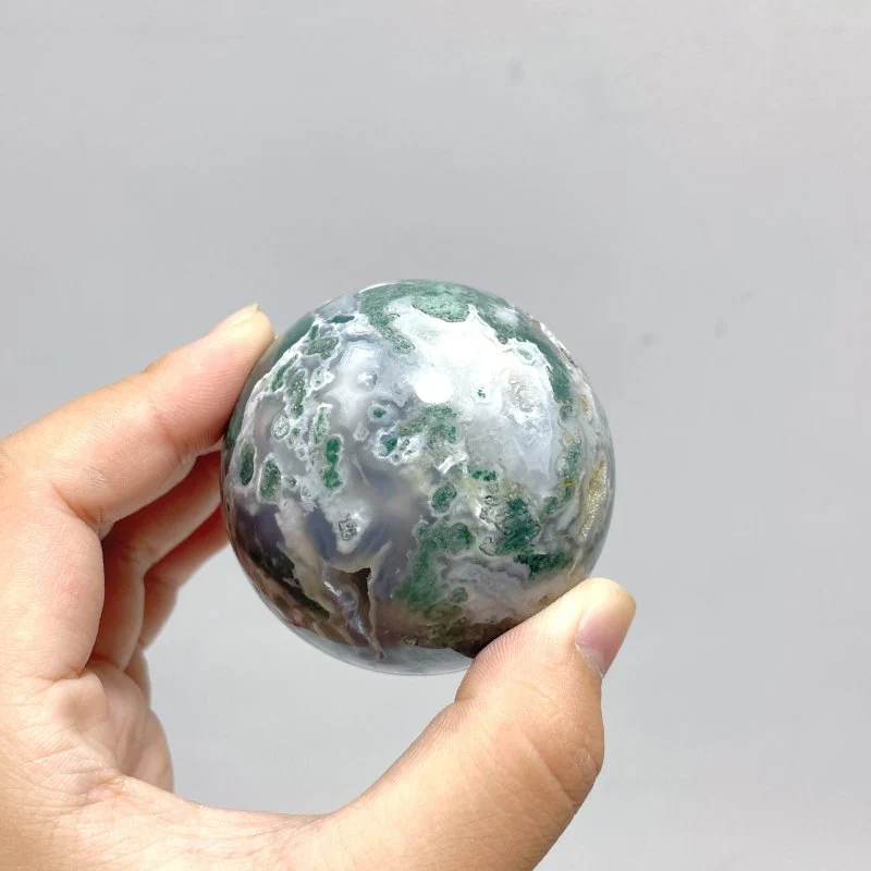 13 Pieces Beautiful Moss Agate Spheres - Image 5