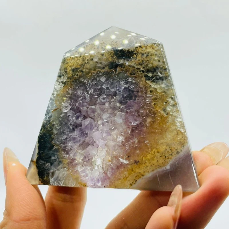 12 Pieces Polished Geode Amethyst Mixed Agate Leftover Tower - Image 6