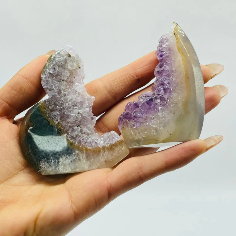 12 Pieces Polished Geode Amethyst Mixed Agate Leftover Tower - Image 7