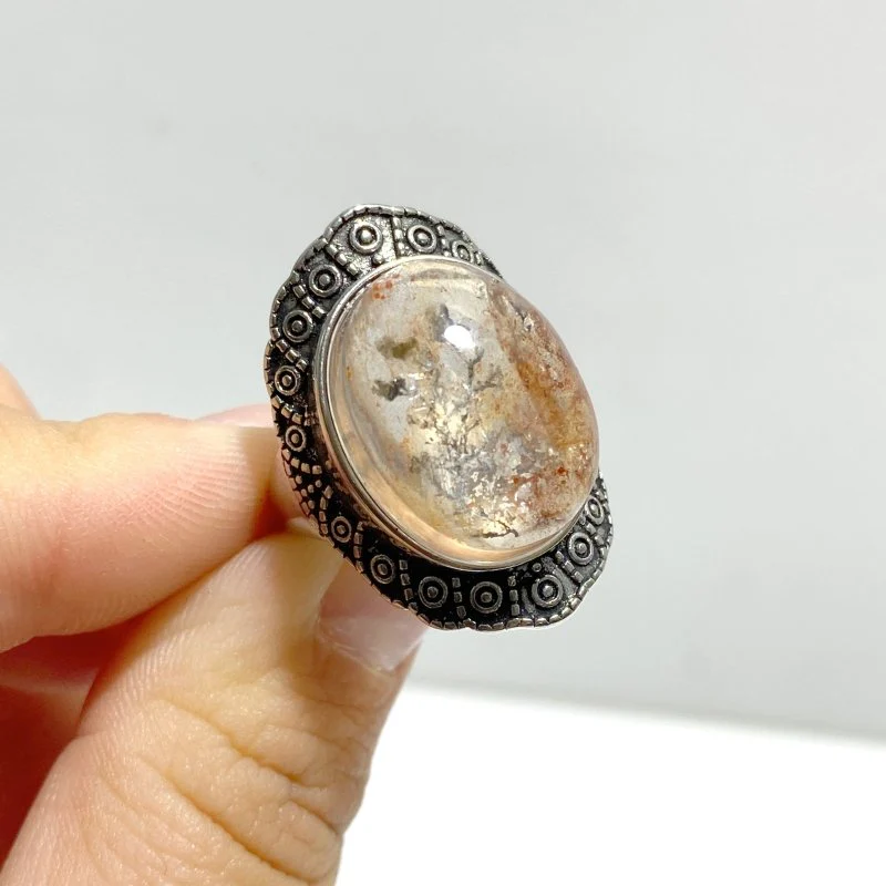 12 Pieces Rare Fire Quartz Dentritic Quartz Different Styles Rings - Image 3