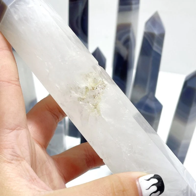 10 Pieces Large Geode Druzy Stripe Agate Mixed Quartz Tower - Image 4