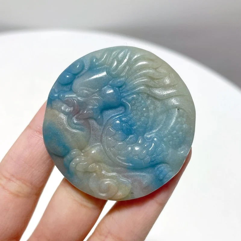 9 Pieces Unique Trolleite Stone Dragon Crystal Carving - Image 4
