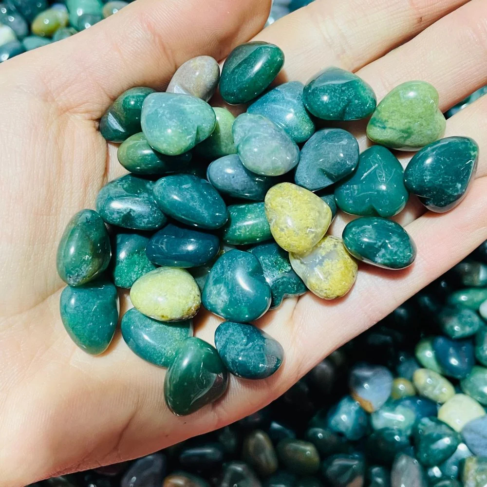 12Types Mini Heart Wholesale Unakite&Obsidian Ocean Jasper - Image 14