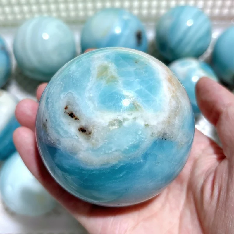 13 Pieces Beautiful Caribbean Calcite Spheres - Image 2