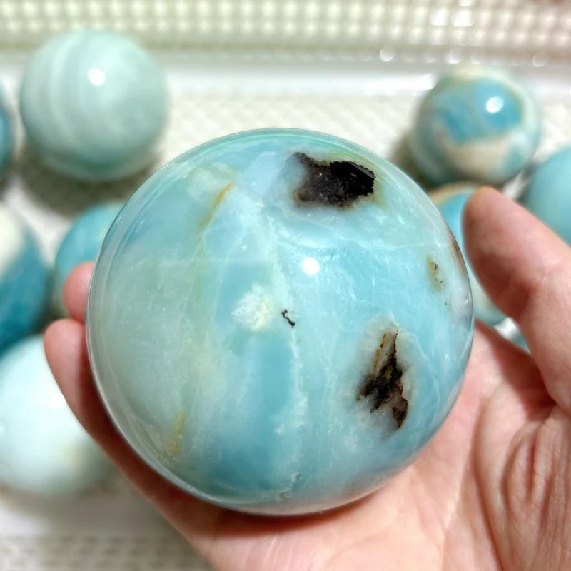 13 Pieces Beautiful Caribbean Calcite Spheres - Image 5
