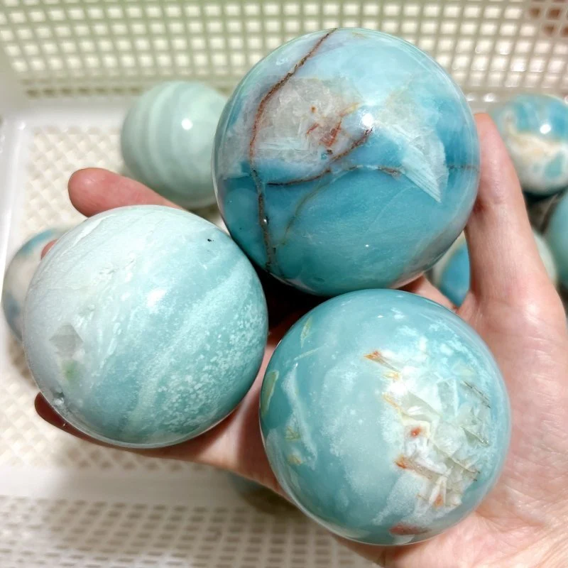 13 Pieces Beautiful Caribbean Calcite Spheres - Image 6