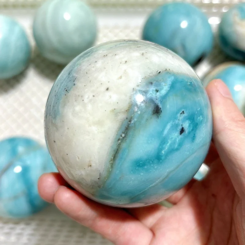 13 Pieces Beautiful Caribbean Calcite Spheres - Image 7