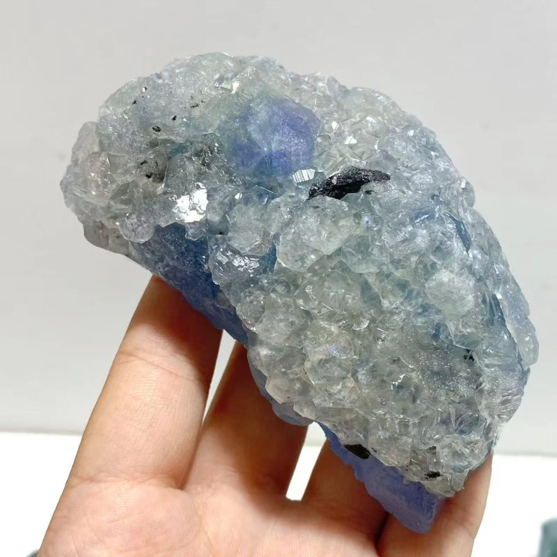 13 Pieces Blue Fluorite Raw Stone Specimen For Collection - Image 4