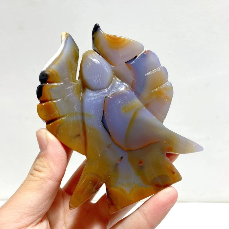 12 Pieces Geode Agate Druzy Angel Carving - Image 4