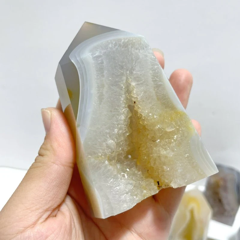 13 Pieces Geode Druzy Agate Four-sided Tower Point - Image 2