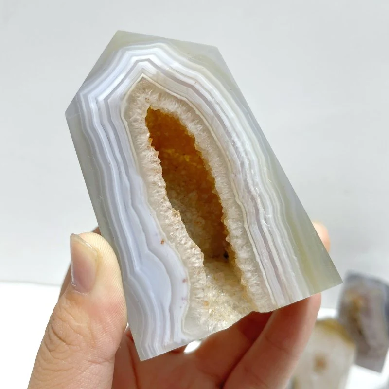 13 Pieces Geode Druzy Agate Four-sided Tower Point - Image 5