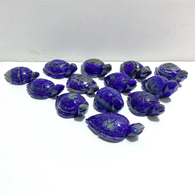13 Pieces Lapis Lazuli Sea Turtles Carving