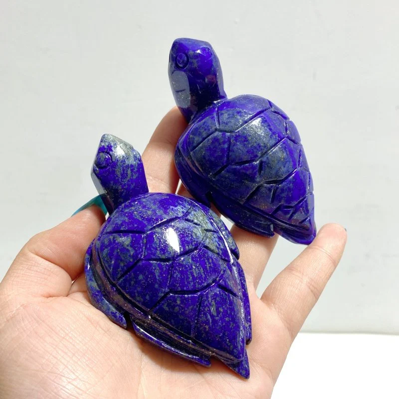 13 Pieces Lapis Lazuli Sea Turtles Carving - Image 7