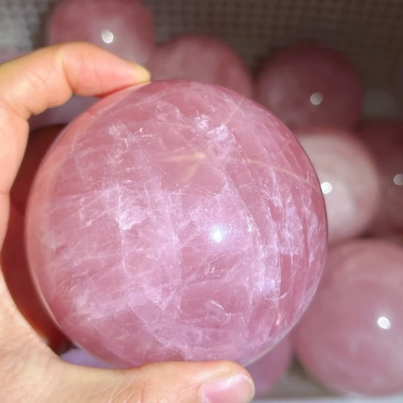 20 Pieces Madagascar Deep Pink Star Rose Quartz Spheres - Image 6