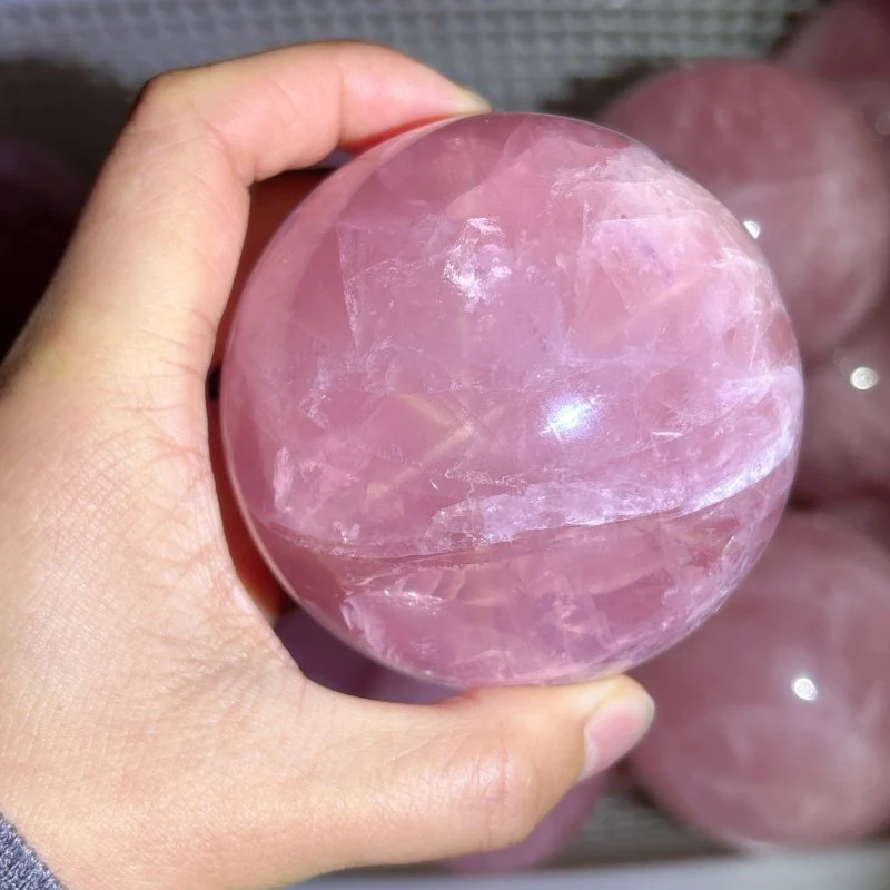 20 Pieces Madagascar Deep Pink Star Rose Quartz Spheres - Image 7