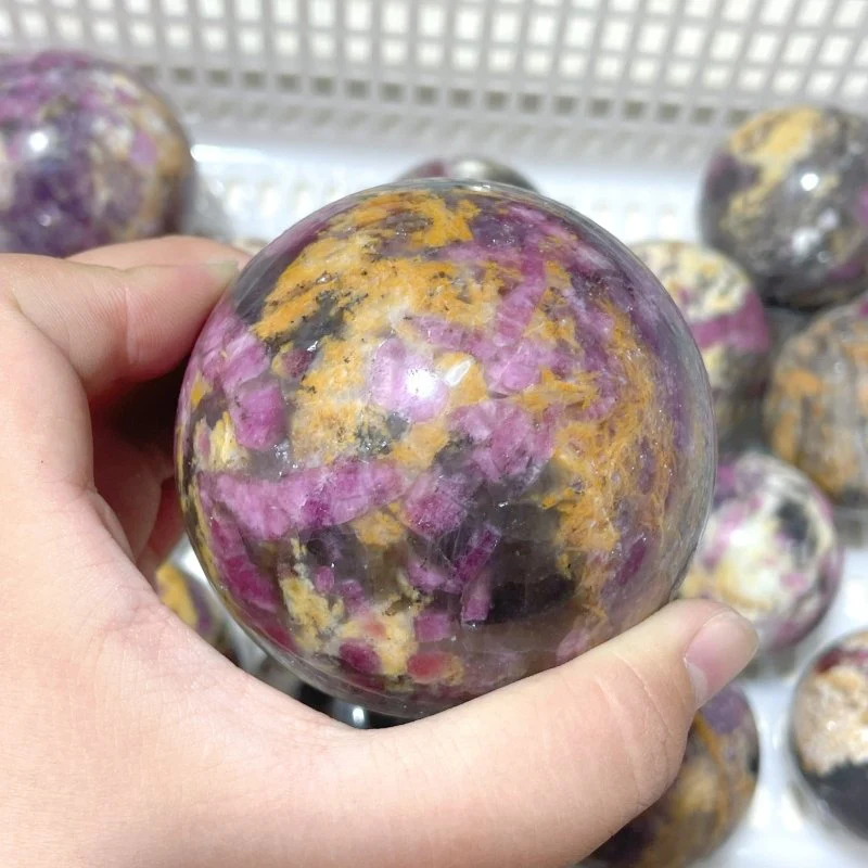 13 Pieces Pink Tourmaline Spheres Balls - Image 2