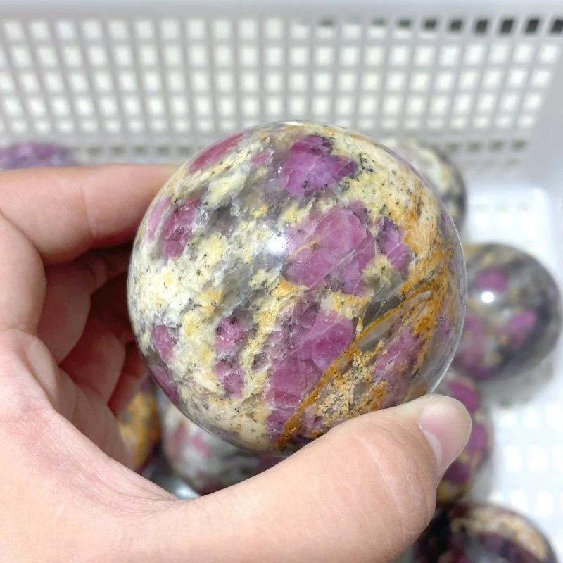 13 Pieces Pink Tourmaline Spheres Balls - Image 5