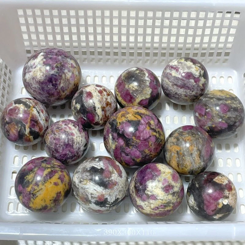 13 Pieces Pink Tourmaline Spheres Balls - Image 6