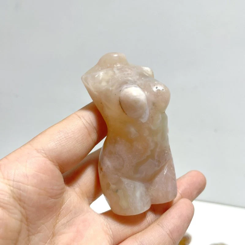 13 Pieces Sakura Flower Agate Goddess Carving - Image 6
