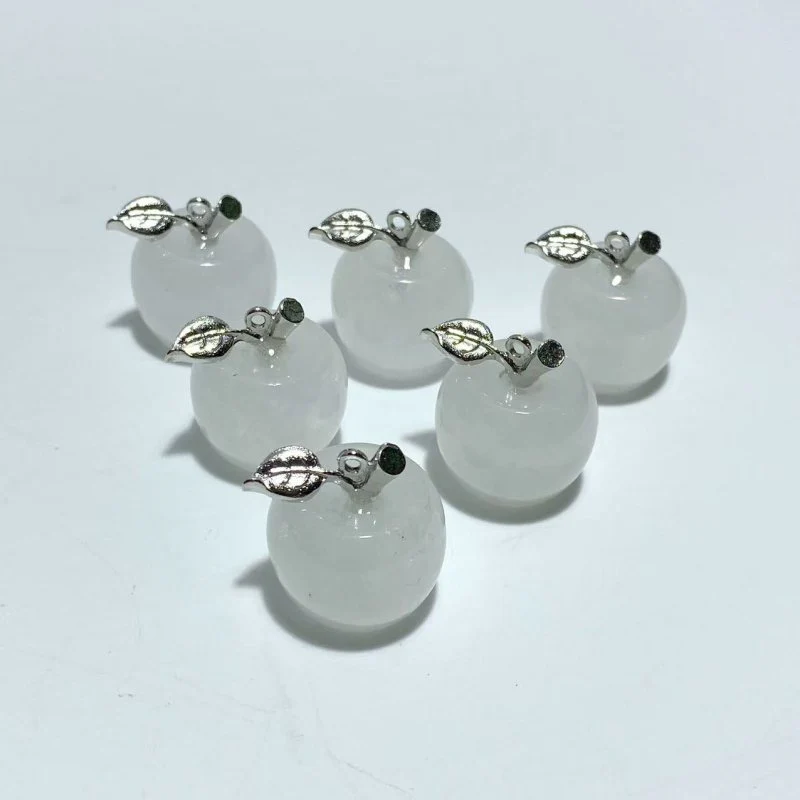 14 Types Small Apple Carving Wholesale Clear Quartz Green Aventurine Lepidolite - Image 15
