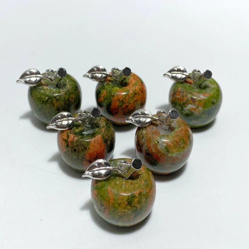 14 Types Small Apple Carving Wholesale Clear Quartz Green Aventurine Lepidolite - Image 7