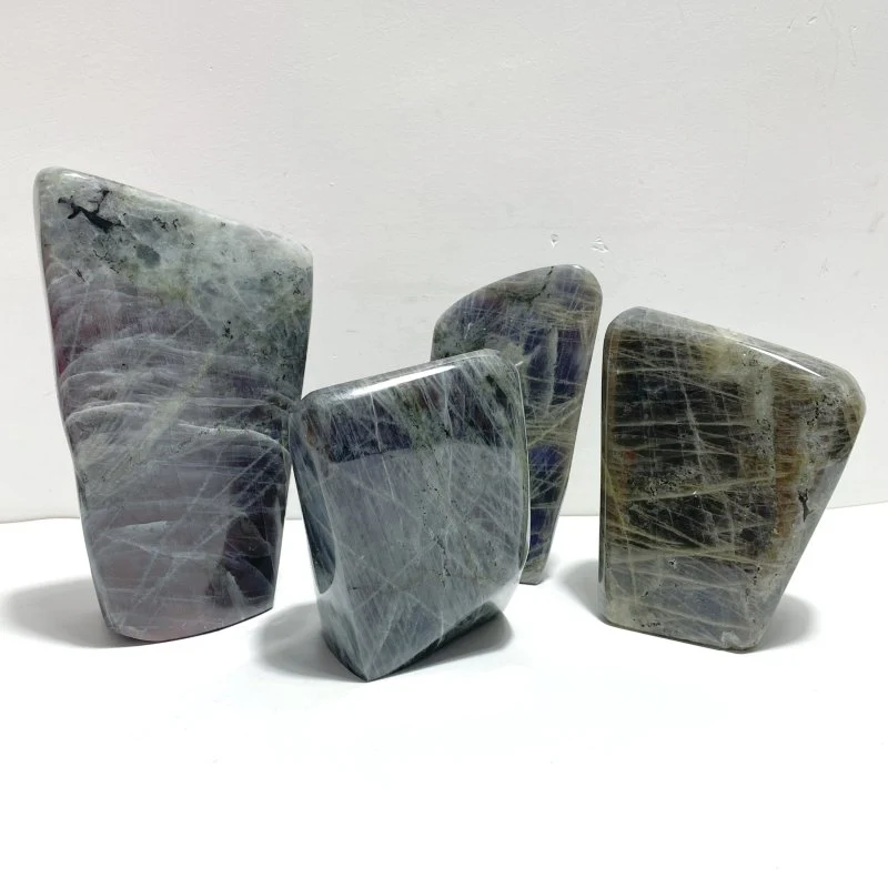 4 Pieces Purple Labradorite High Quality Polished Large Free Form