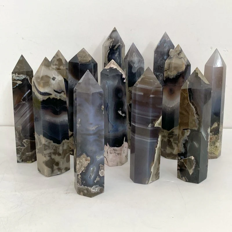 14-20CM Volcano Agate Point Wholesale (UV-Reactive) - Image 2