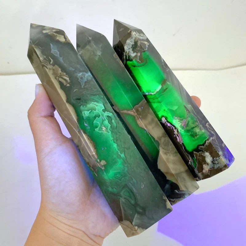 14-20CM Volcano Agate Point Wholesale (UV-Reactive) - Image 5