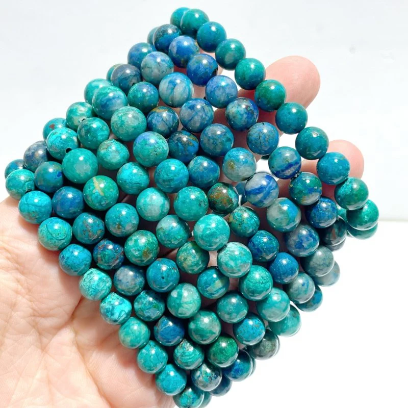14 Pieces 8mm Chrysocolla Bracelets - Image 2