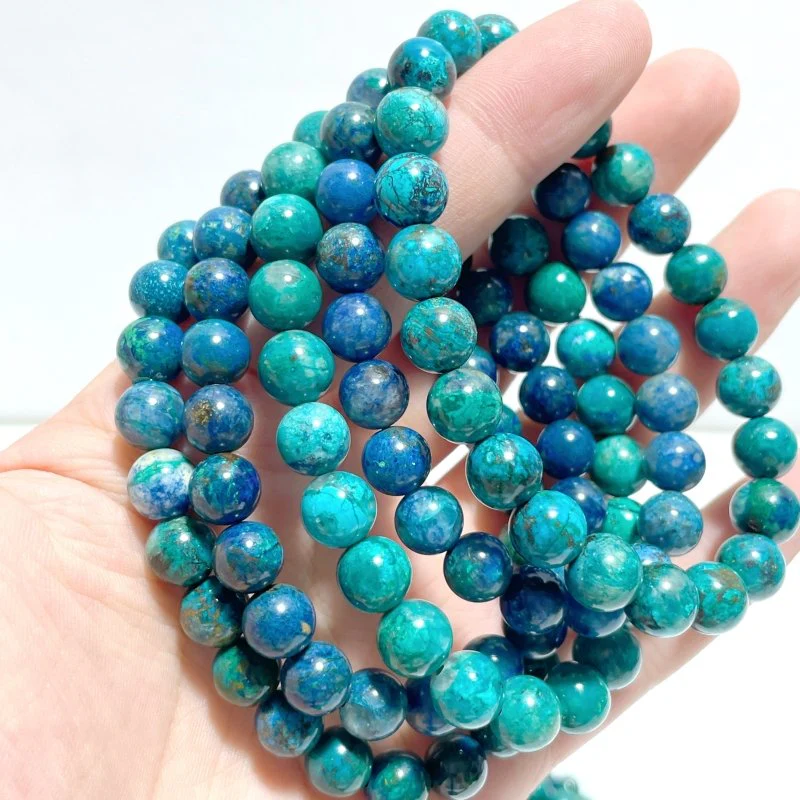 14 Pieces 8mm Chrysocolla Bracelets - Image 3