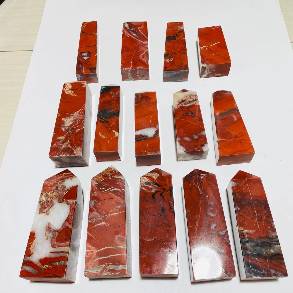 14 Pieces Red Jasper Tower Points - Image 2