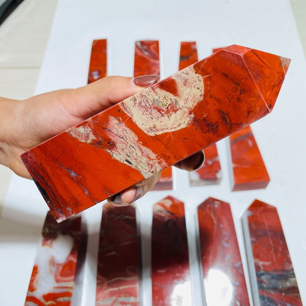 14 Pieces Red Jasper Tower Points - Image 3