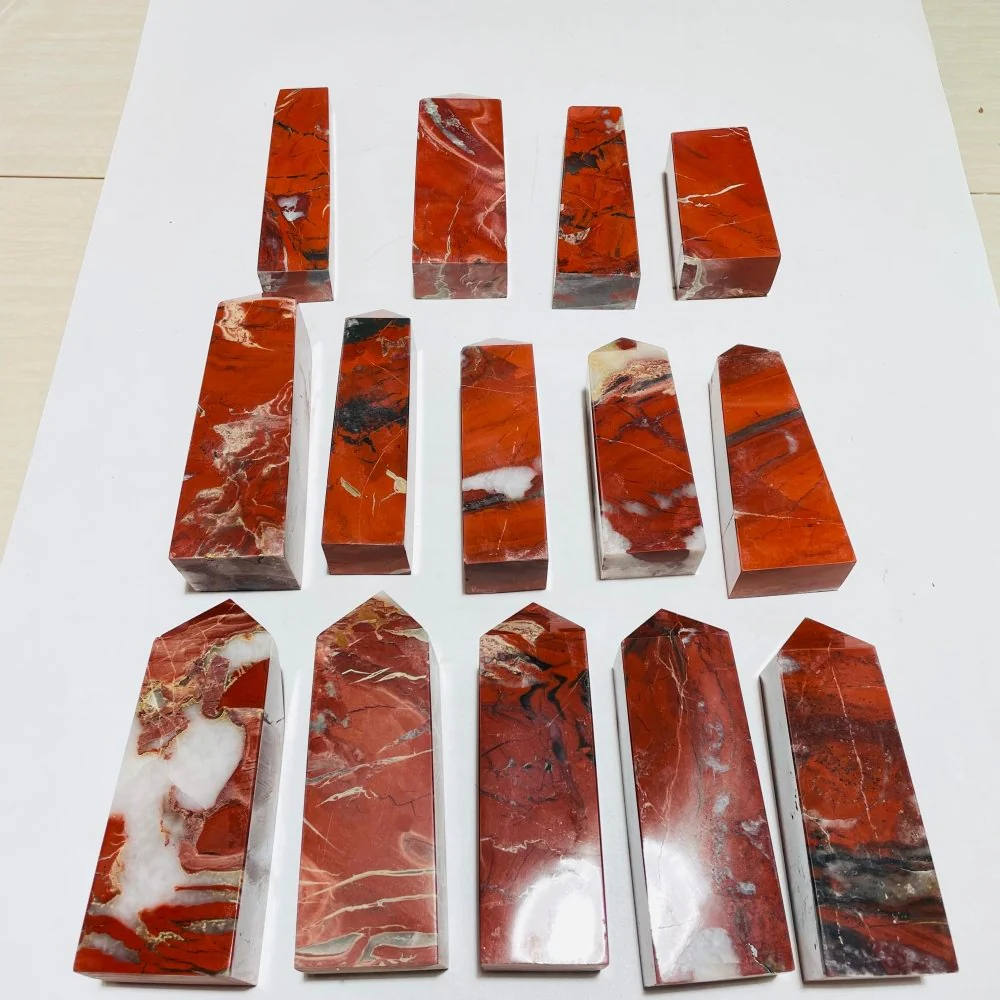 14 Pieces Red Jasper Tower Points - Image 4
