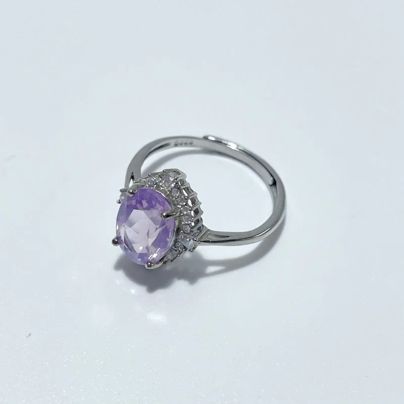 14 Pieces S925 Lavender Quartz Cut Faceted Ring Style #2 - Image 4