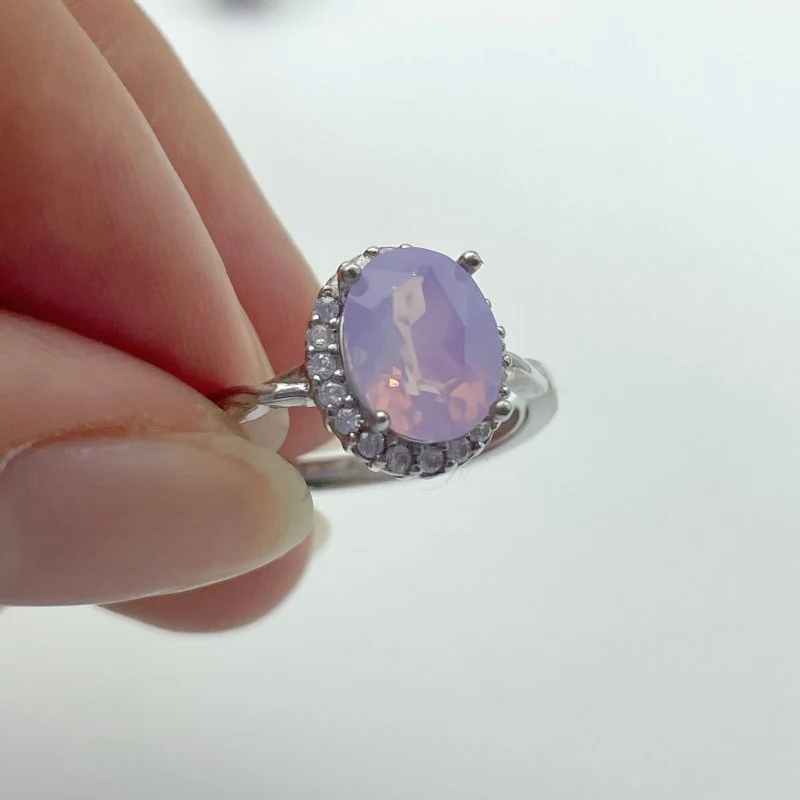 14 Pieces S925 Lavender Quartz Cut Faceted Ring Style #3 - Image 2