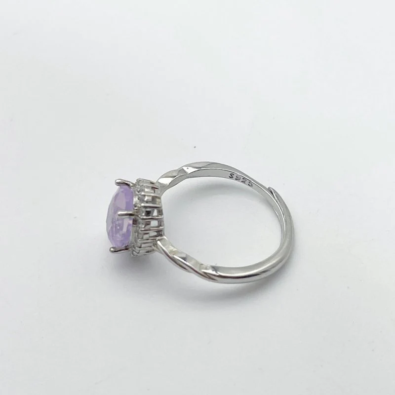 14 Pieces S925 Lavender Quartz Cut Faceted Ring Style #3 - Image 4
