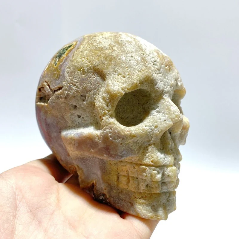 5 Pieces Sakura Agate Skull Carving Clearance - Image 3