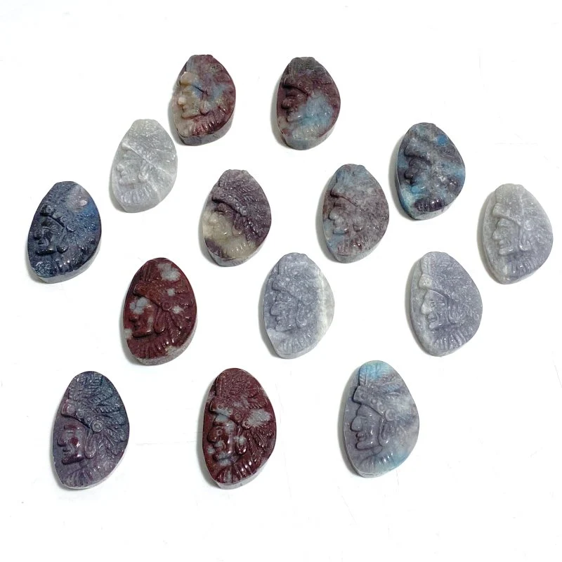 14 Pieces Trolleite Stone Indians Avatar Carving Clearance - Image 5