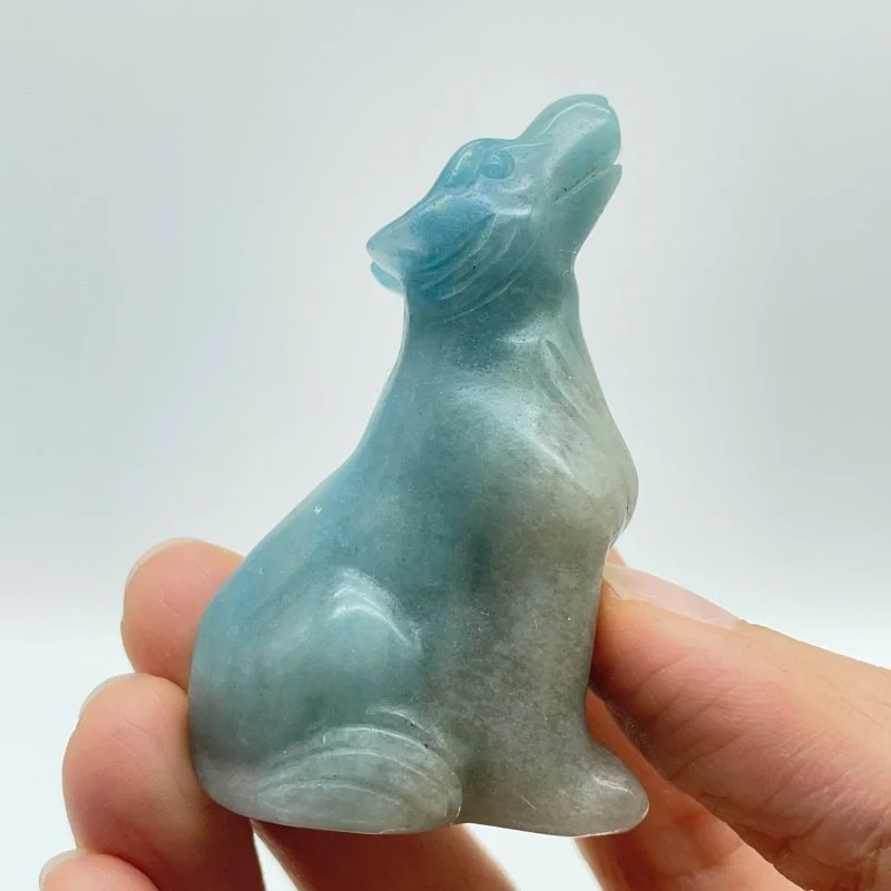 14 Pieces Trolleite Stone Wolves Crystal Carving - Image 3