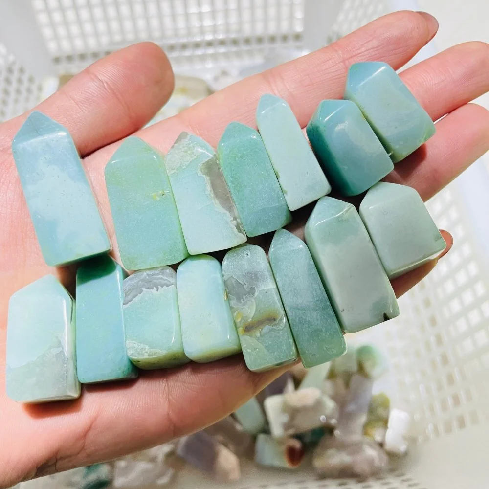 149 Pieces Mini Sakura Flower Agate Four-Sided Tower Points - Image 5