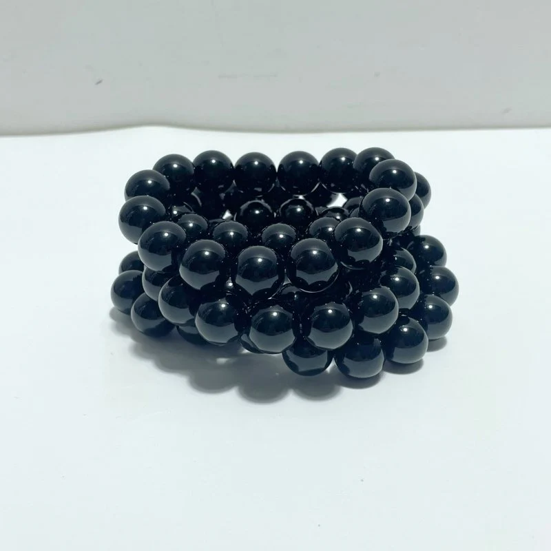 14mm Black Obsidian Bracelets Wholesale - Image 2