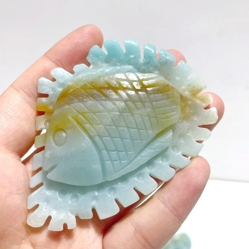 15 Pieces Caribbean Calcite Sea Animals Carving - Image 3