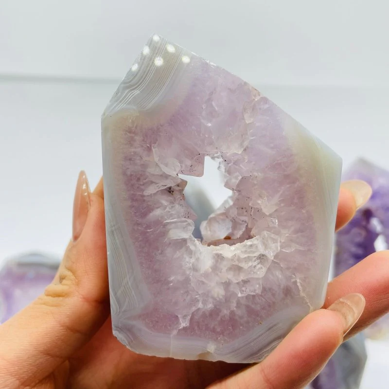 7 Pieces Geode Amethyst Agate Tower Points - Image 6