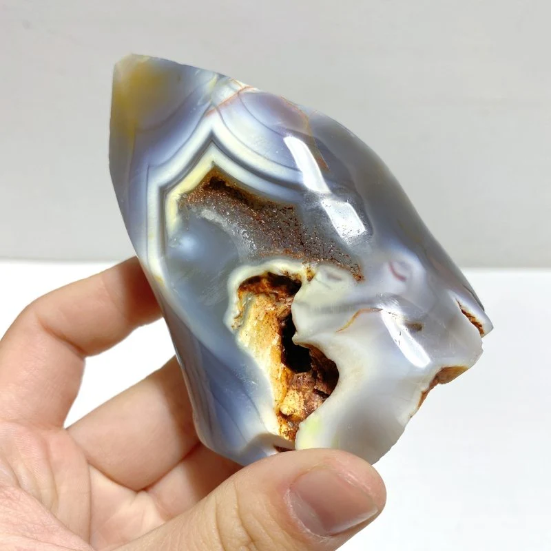 16 Pieces Black Orca Agate Flame Carving #3 - Image 6