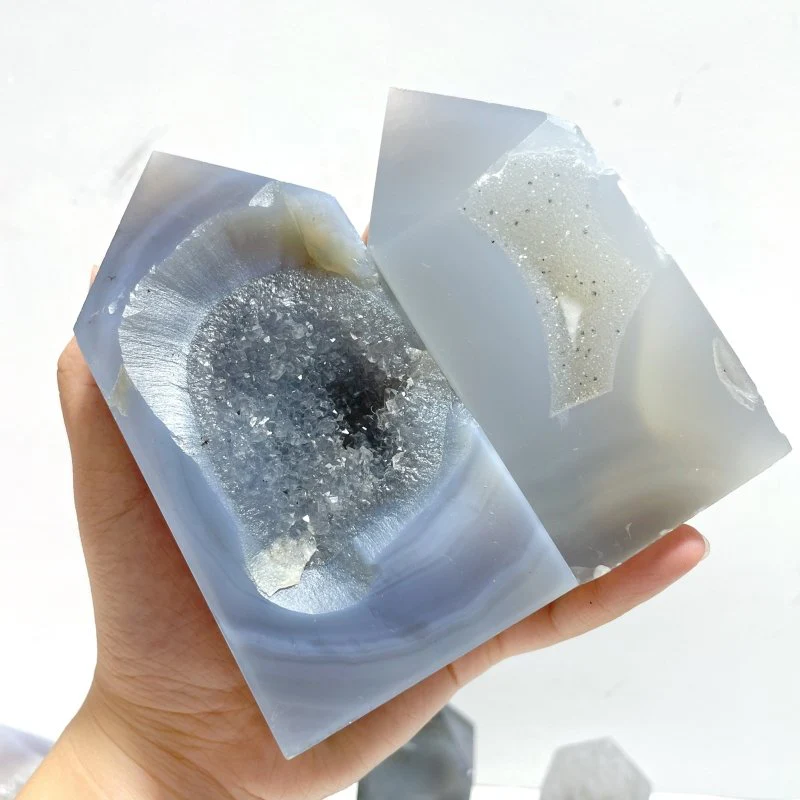 16 Pieces Geode Druzy Agate Four-sided Tower Point - Image 2