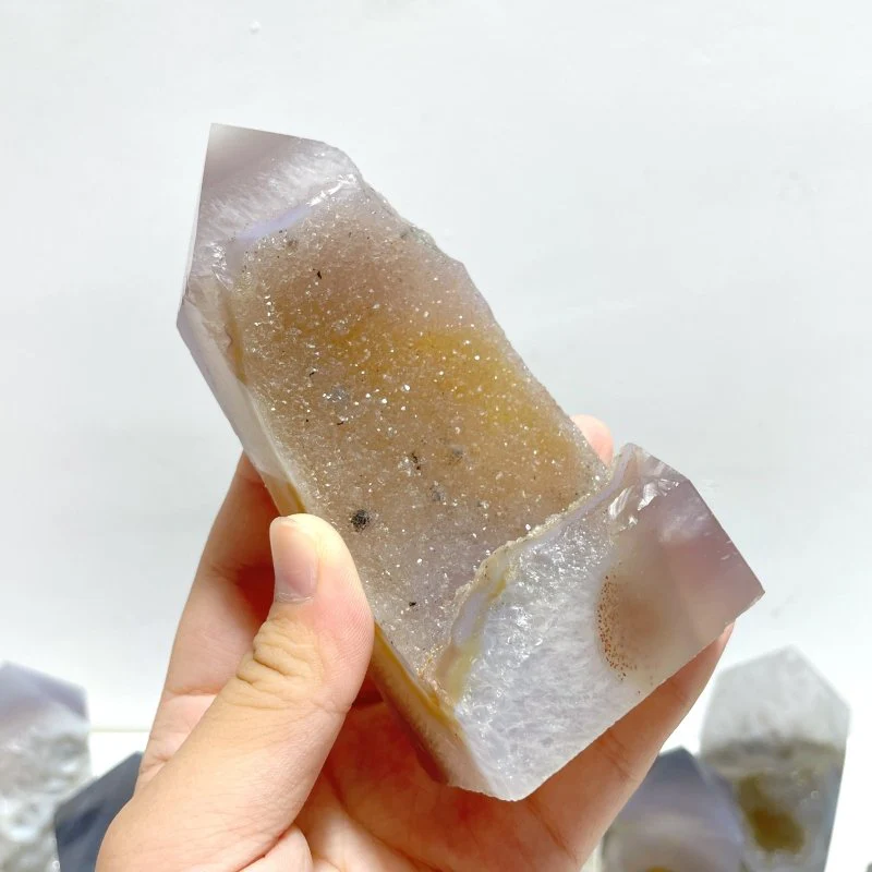 16 Pieces Geode Druzy Agate Four-sided Tower Point - Image 5