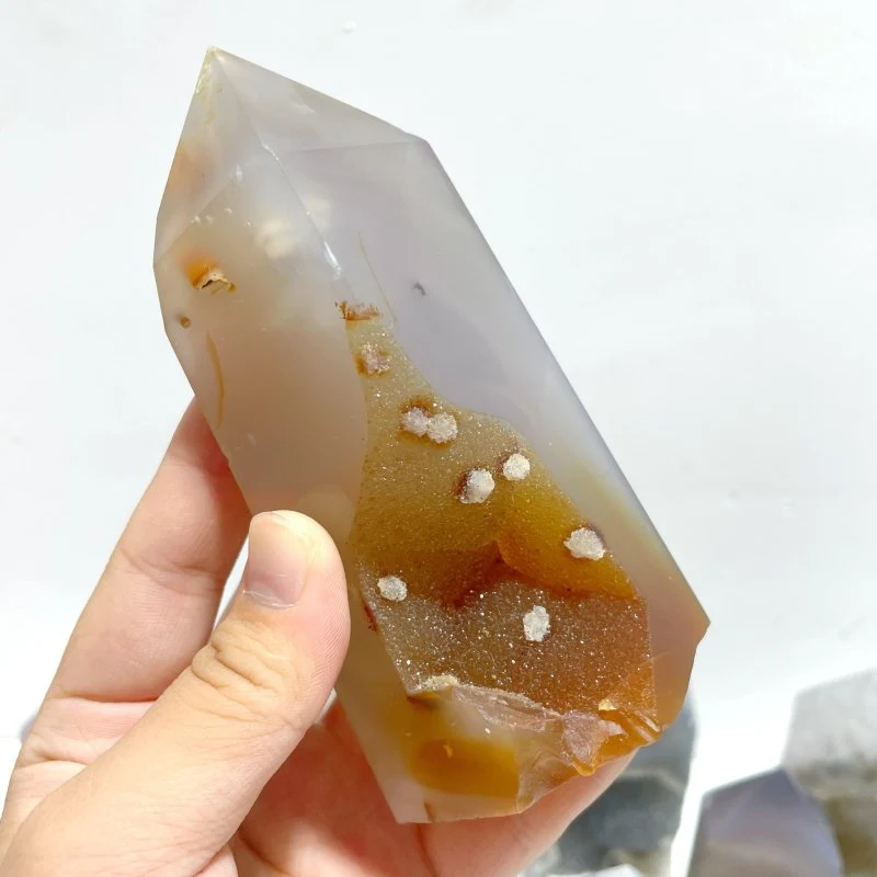 16 Pieces Geode Druzy Agate Four-sided Tower Point - Image 7